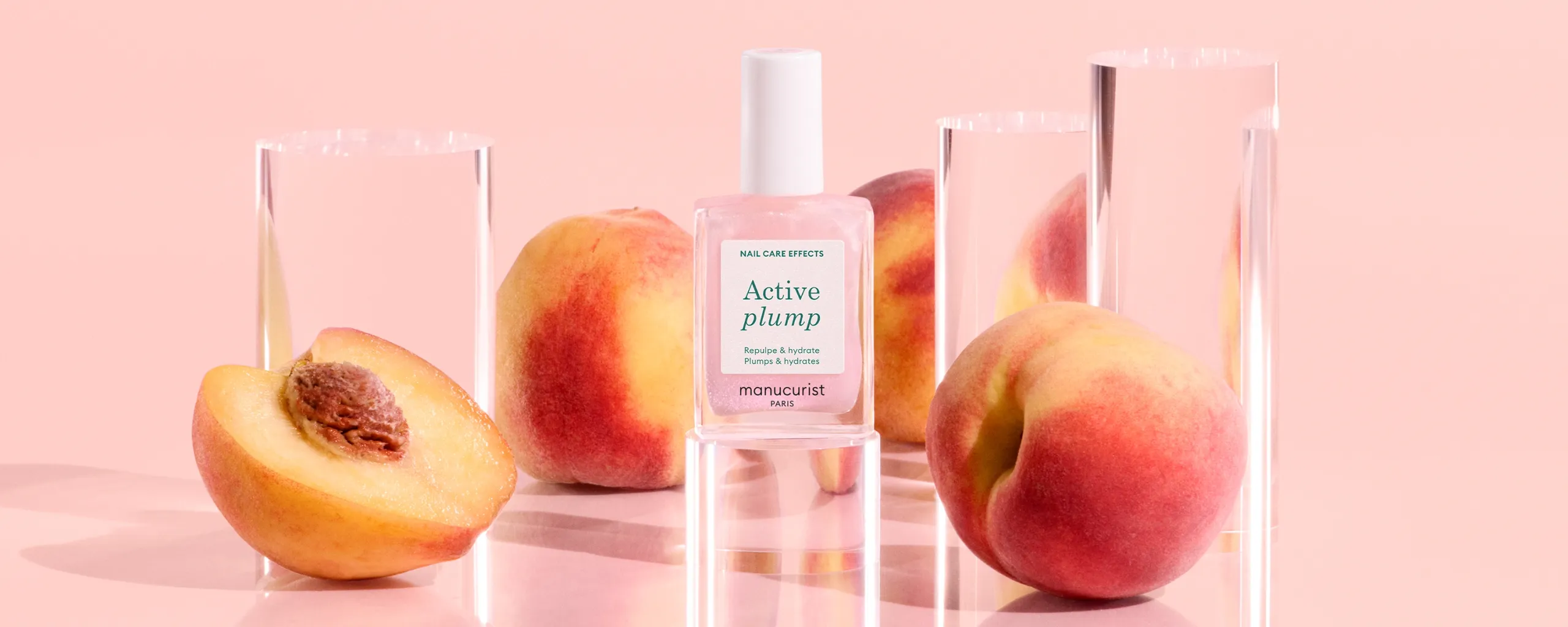Manucurist Active Plump nail care with fresh peaches